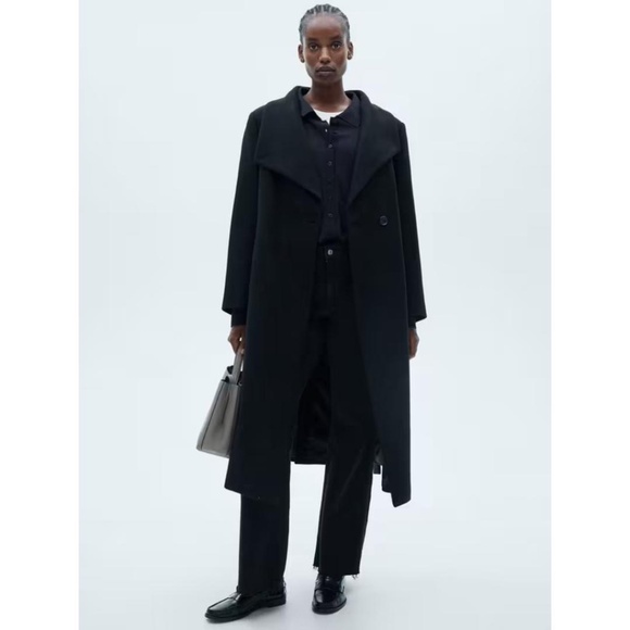 Mango Sirenita Belted Wool Blend Coat NWT - Picture 15 of 15